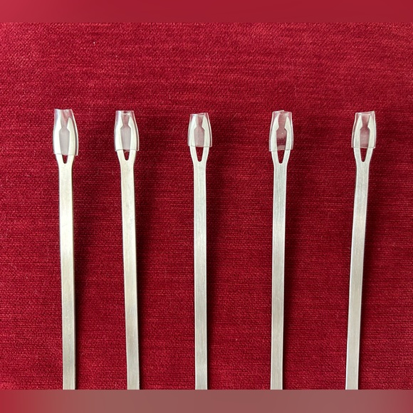 Set of 6 Color Coded FONDUE Forks with covers - Multicolors - 10in - Picture 6 of 9